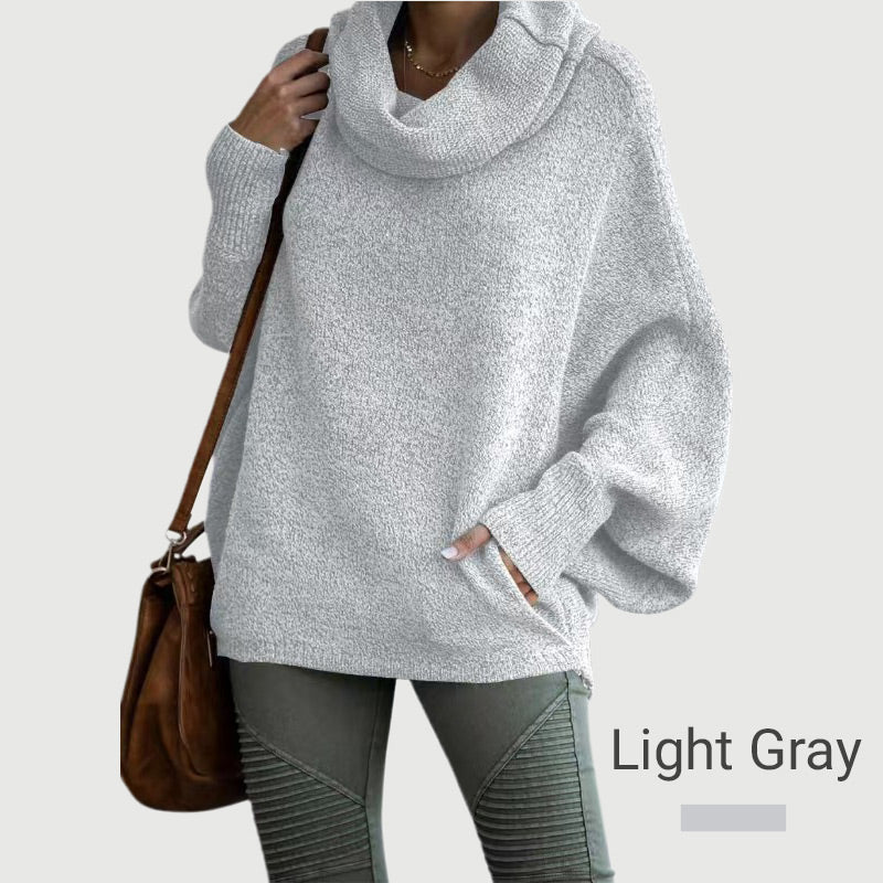 🎉50% OFF🥳Women's Batwing Cowl Neck Sweater with Pockets